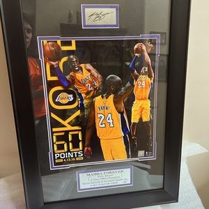 Mamba Forever , Replica Signature Kobe Bryant plaque/Wall Framed